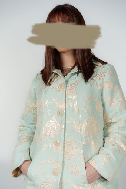 Elegent Floral Jacquard Jacket