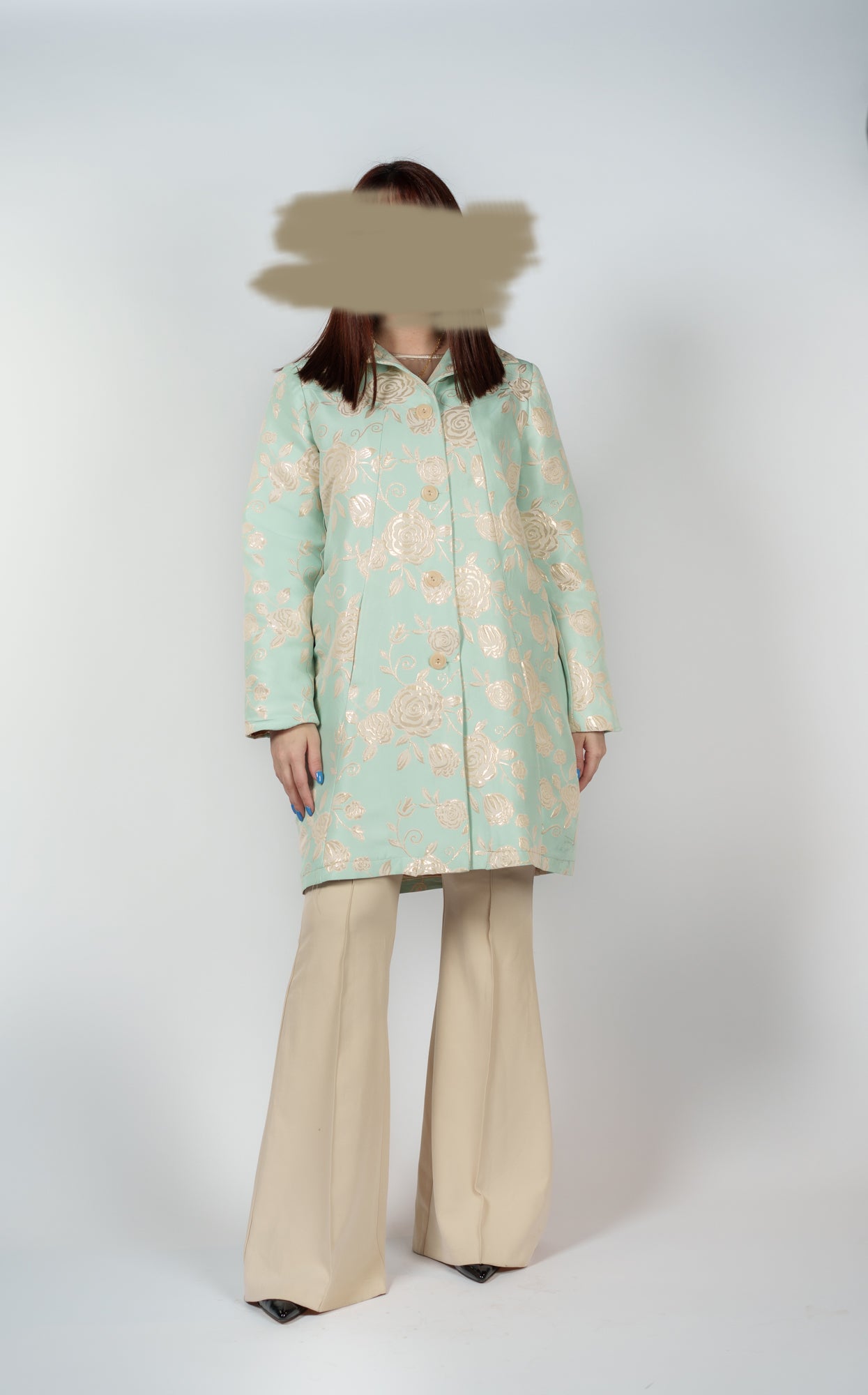 Elegent Floral Jacquard Jacket