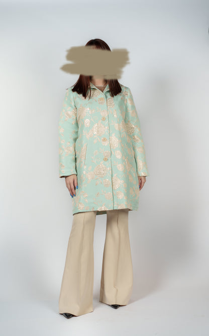 Elegent Floral Jacquard Jacket