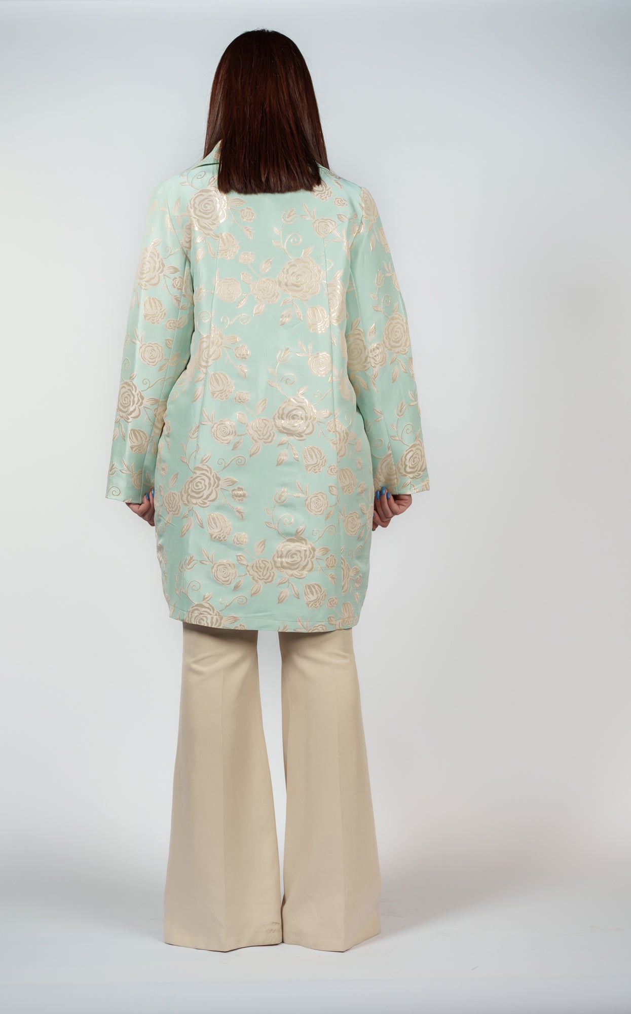 Elegent Floral Jacquard Jacket