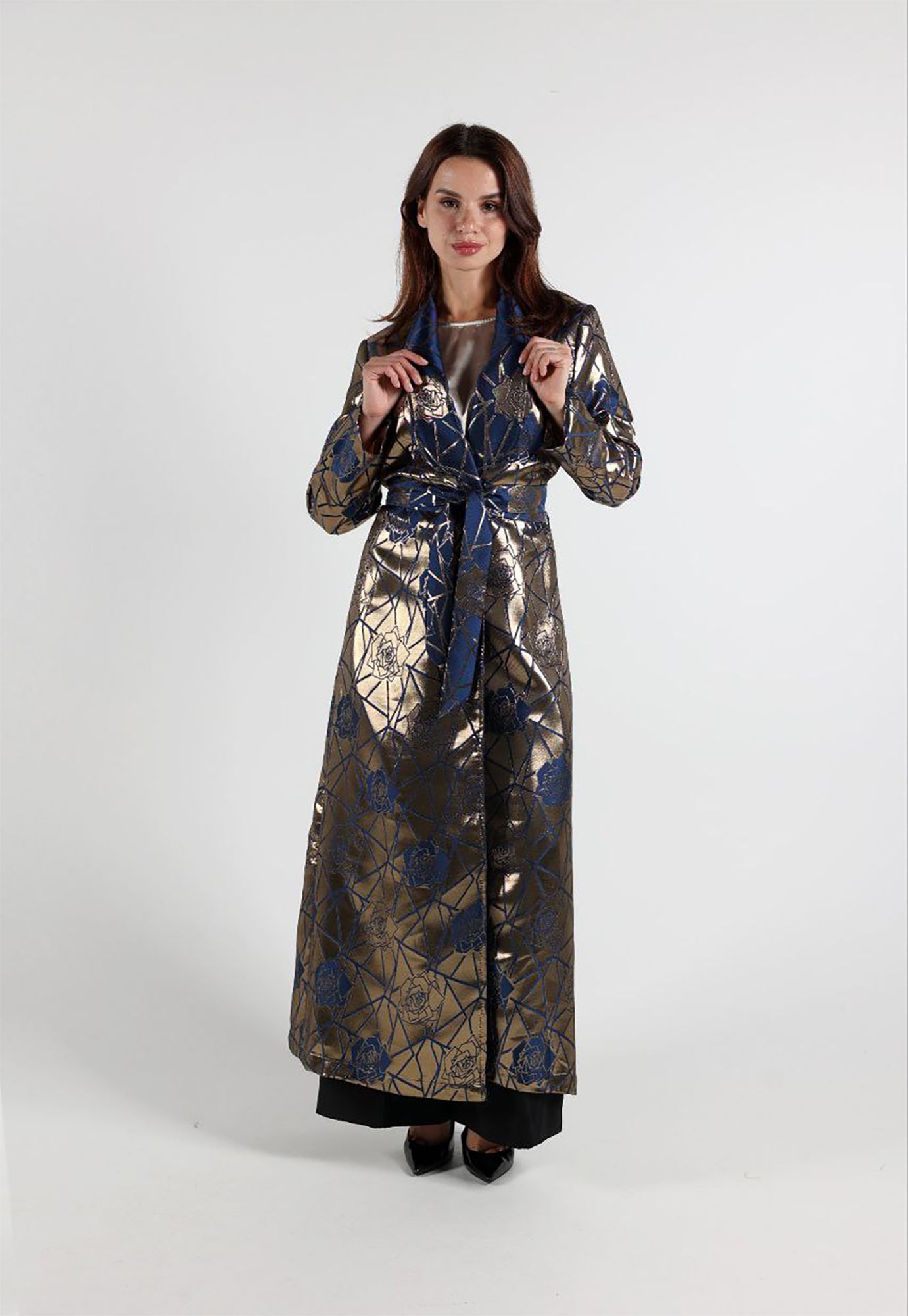 Jacquard Floral Long Jacket