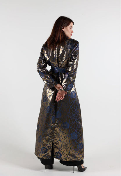 Jacquard Floral Long Jacket