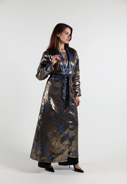 Jacquard Floral Long Jacket